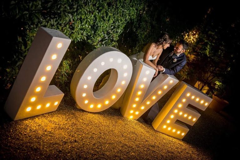 esempi di light design per matrimonio