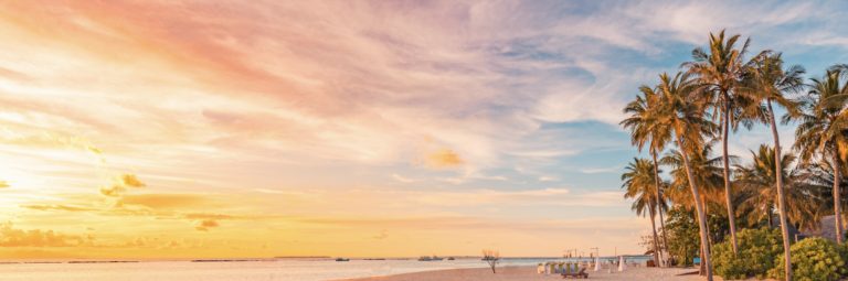 tramonto tropicale che potresti vedere durante il tuo Viaggio di nozze alle Mauritius